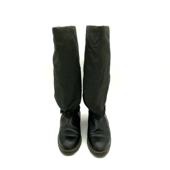 CALZATURIFICIO DI VARESE Womens Black Leather and Nylon Winter Boots Size 5 - Picture 3 of 11
